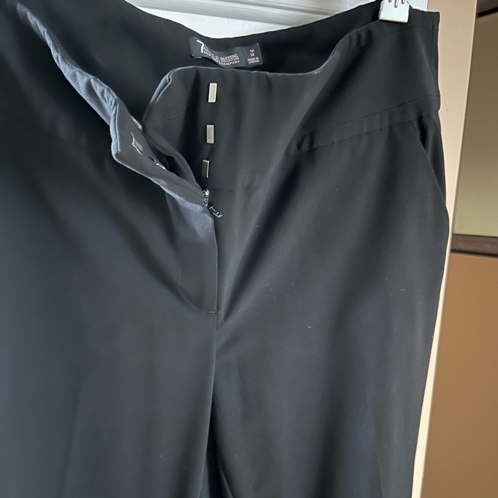 Work wear bundle! Four pair of pants: black, grey, blue, and gray pattern!